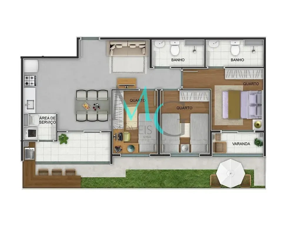 Apartamento, 2 quartos, 52 m² - Foto 59