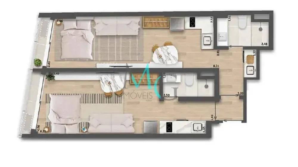 Apartamento, 1 quarto, 65 m² - Foto 23