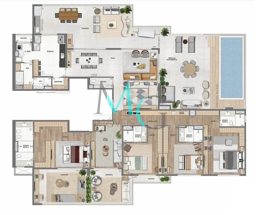 Apartamento, 4 quartos, 204 m² - Foto 63