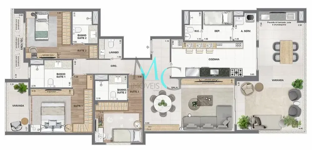 Apartamento, 4 quartos, 204 m² - Foto 57