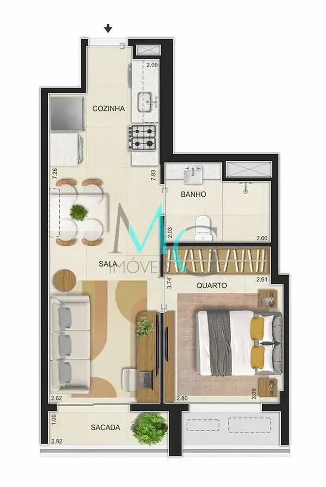 Cobertura, 1 quarto, 53 m² - Foto 27