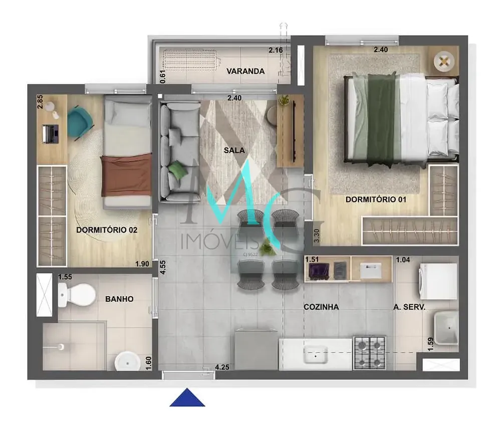 Apartamento, 2 quartos, 38 m² - Foto 17