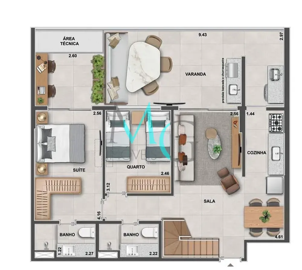 Apartamento, 2 quartos, 113 m² - Foto 41