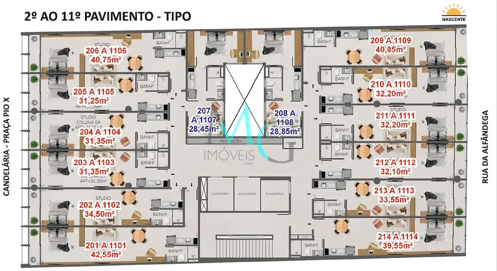 Apartamento, 1 quarto, 32 m² - Foto 45