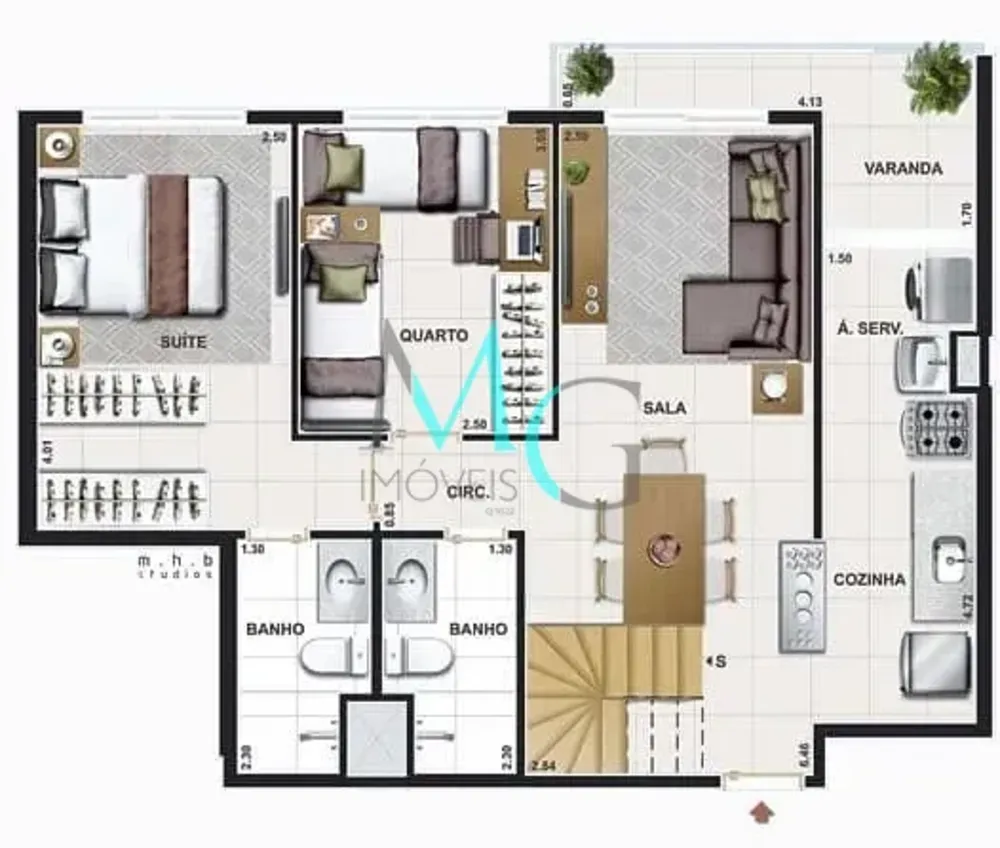 Cobertura, 3 quartos, 128 m² - Foto 54