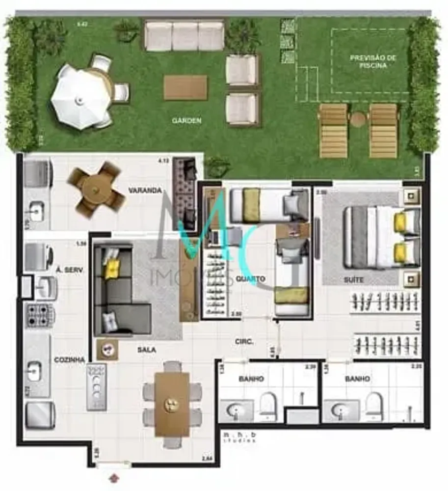 Cobertura, 3 quartos, 128 m² - Foto 33