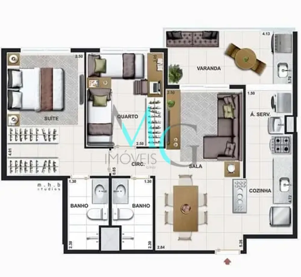 Cobertura, 3 quartos, 128 m² - Foto 23