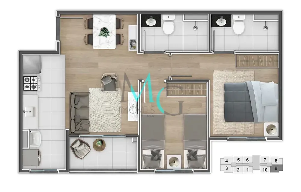 Apartamento, 2 quartos, 74 m² - Foto 20