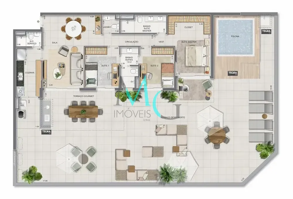 Apartamento, 3 quartos, 225 m² - Foto 84