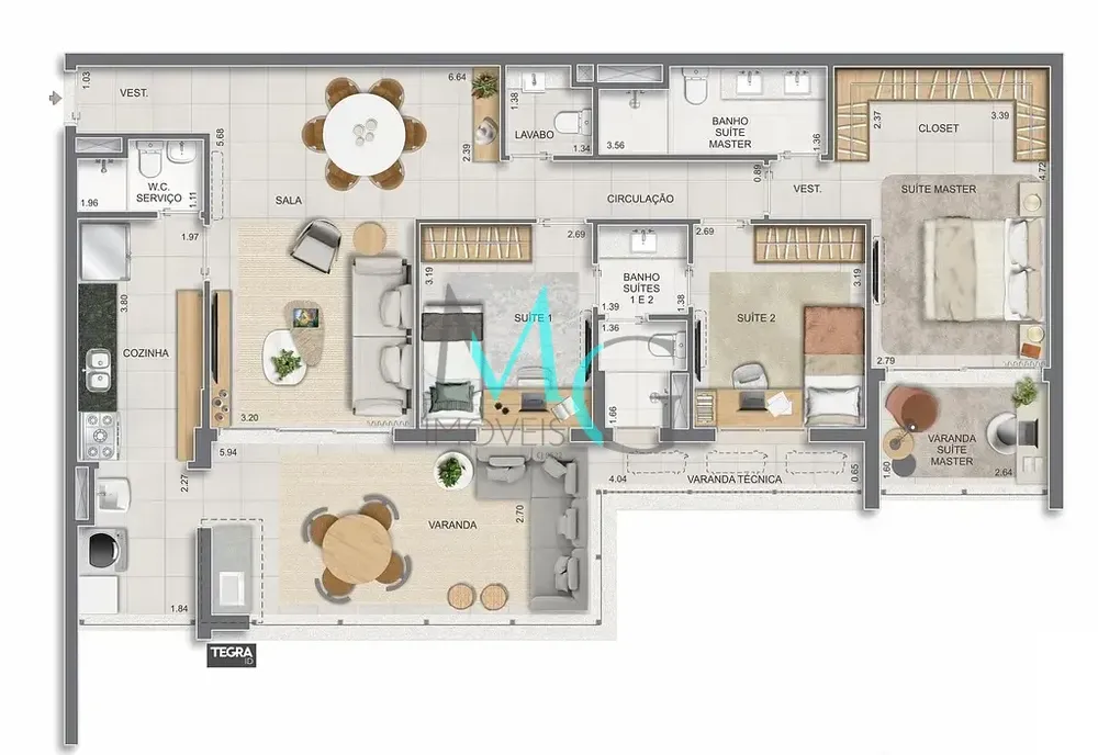 Apartamento, 3 quartos, 225 m² - Foto 66