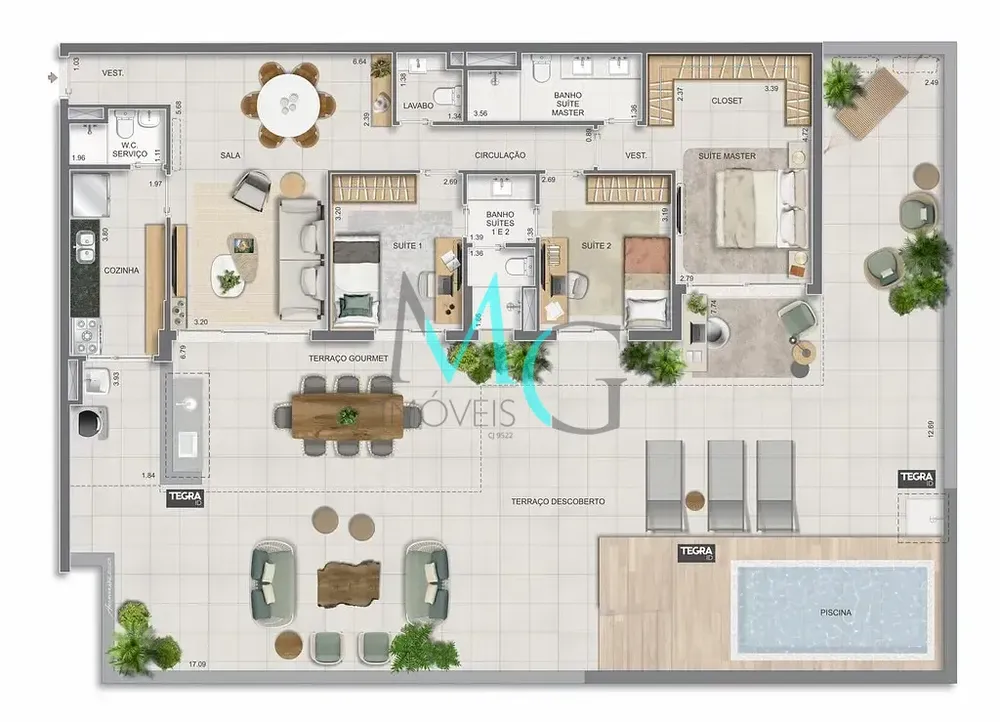Apartamento, 3 quartos, 225 m² - Foto 81
