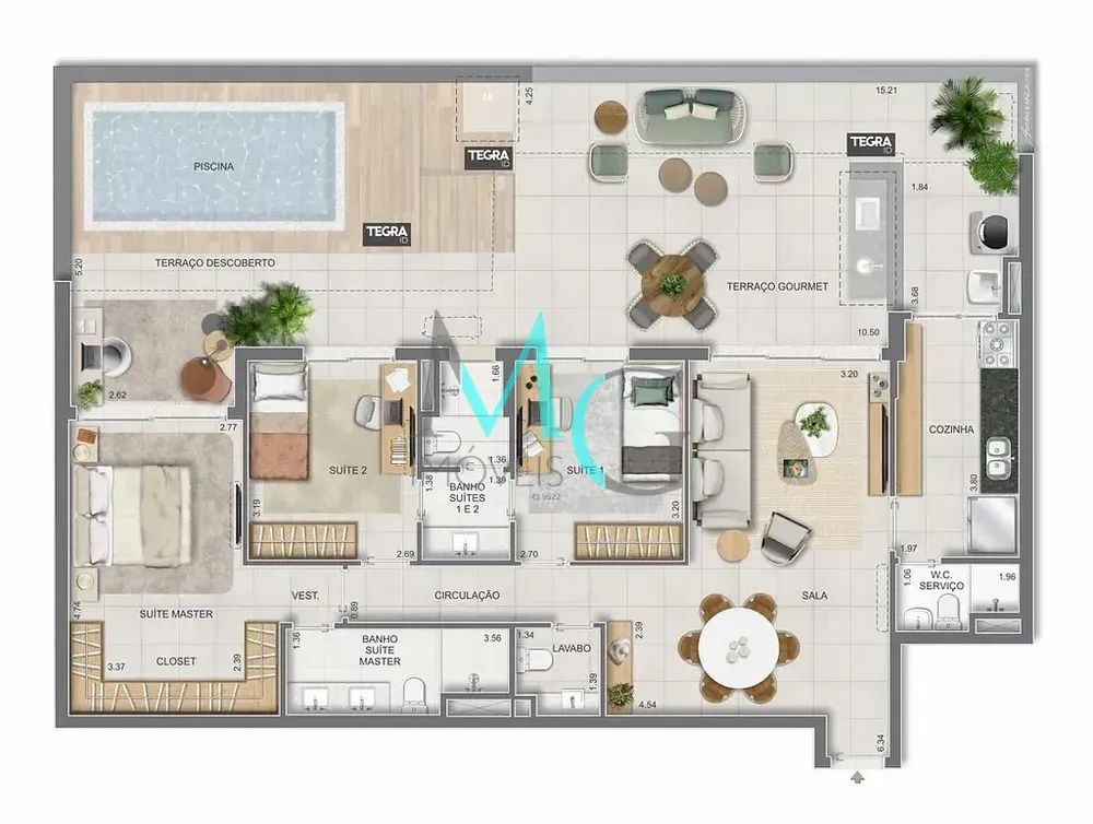 Apartamento, 3 quartos, 225 m² - Foto 69