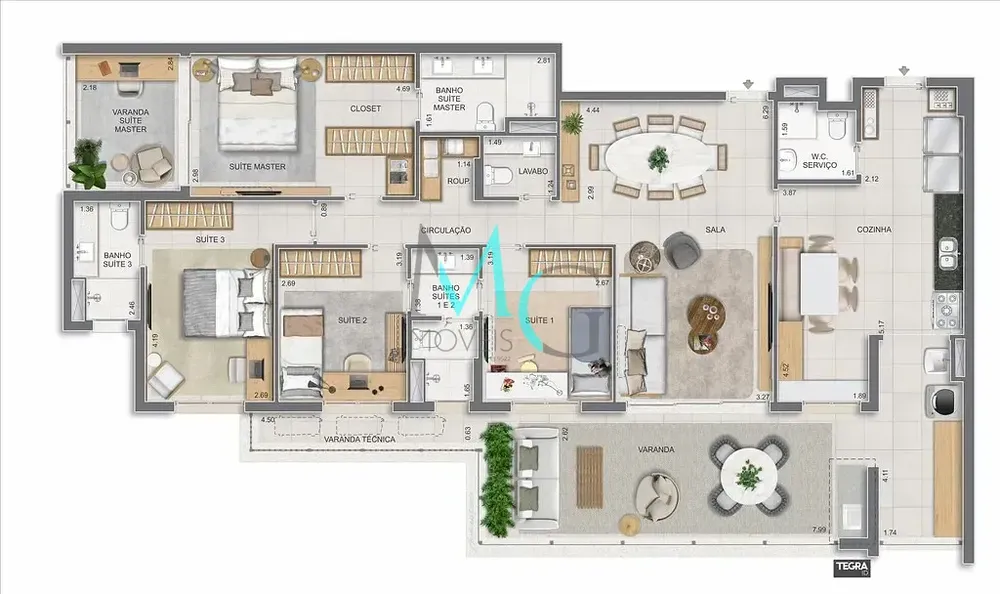 Apartamento, 3 quartos, 225 m² - Foto 73