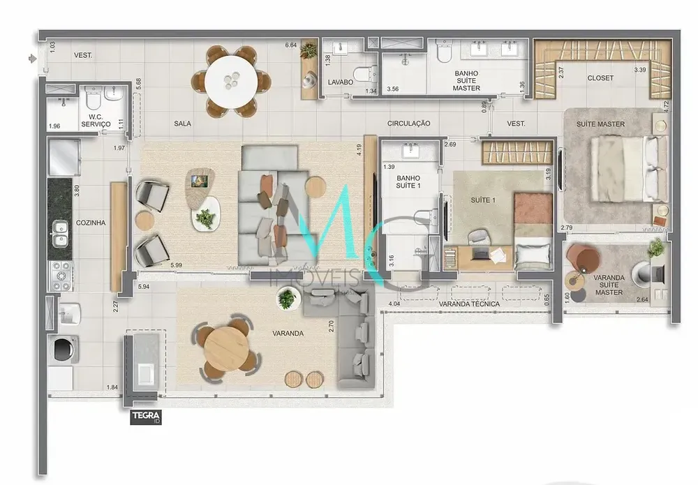 Apartamento, 3 quartos, 225 m² - Foto 67