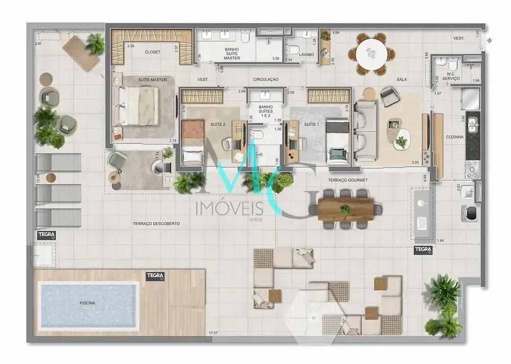 Apartamento, 3 quartos, 225 m² - Foto 82