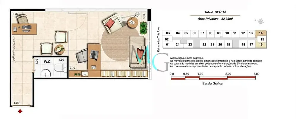 Sala-Conjunto, 22 m² - Foto 25