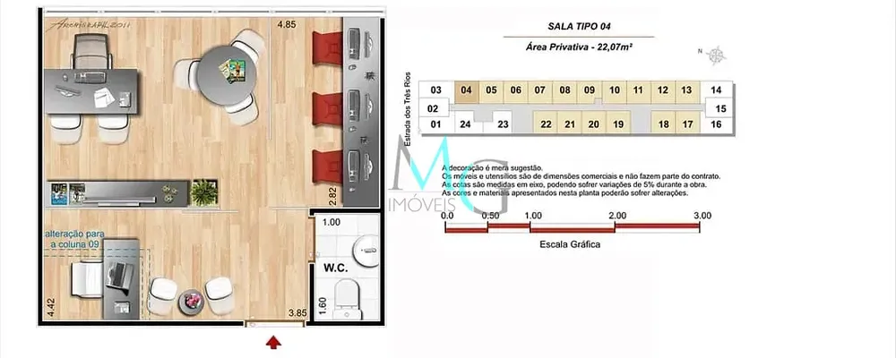 Sala-Conjunto, 22 m² - Foto 11