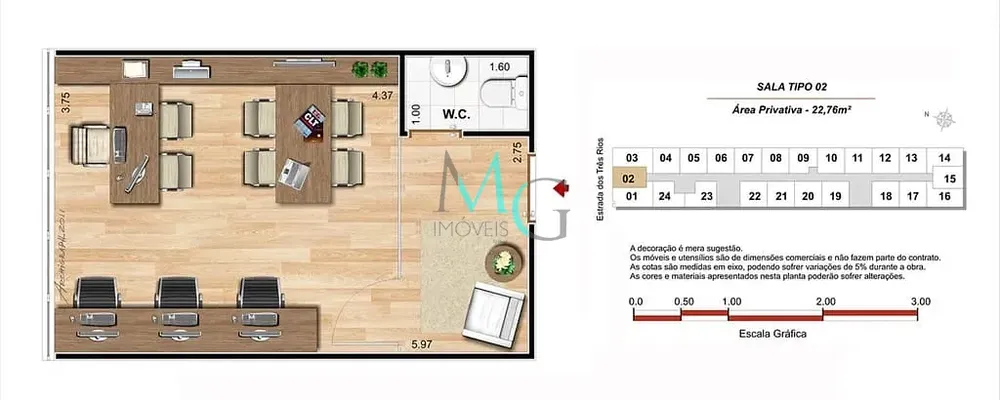 Sala-Conjunto, 22 m² - Foto 22