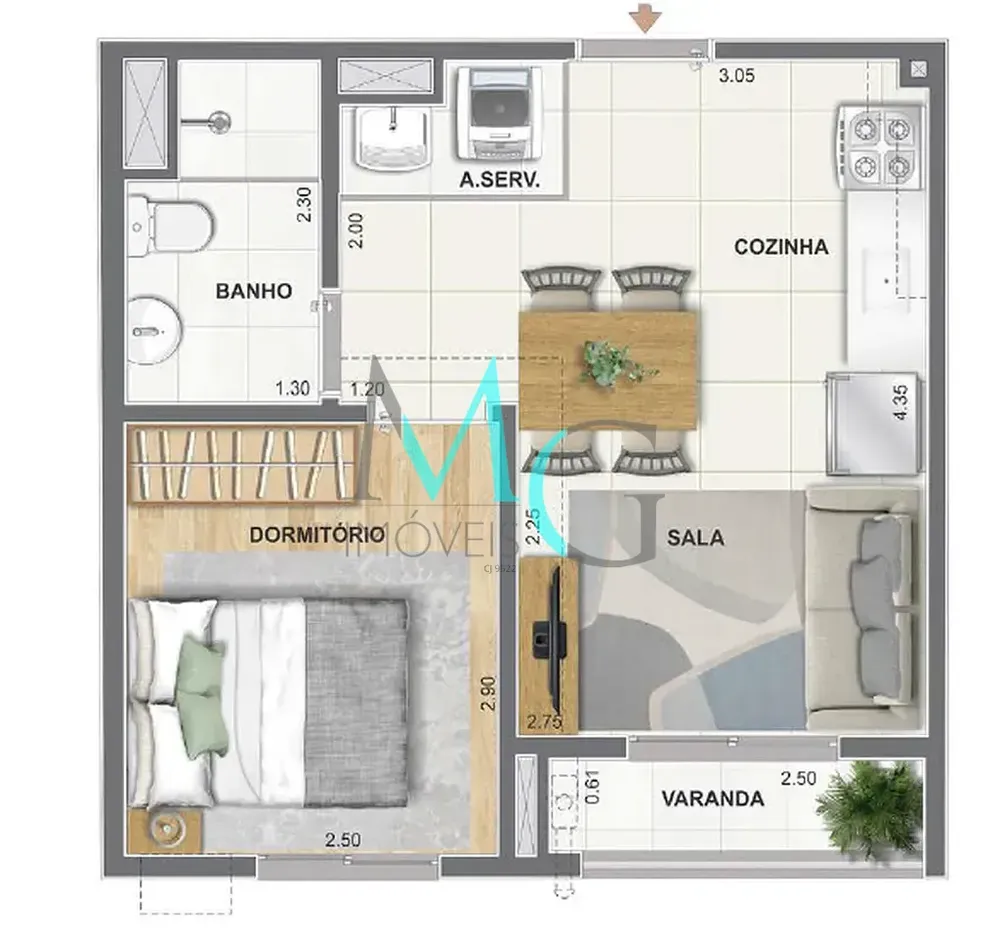 Apartamento, 2 quartos, 39 m² - Foto 20