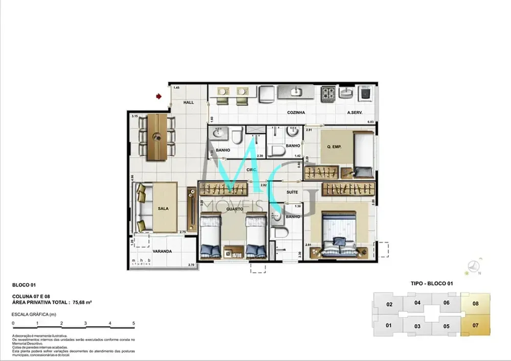 Apartamento, 2 quartos, 90 m² - Foto 21
