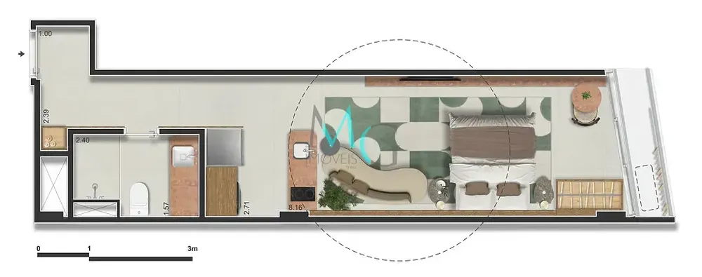 Apartamento, 1 quarto, 29 m² - Foto 8