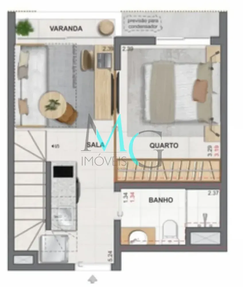 Cobertura, 1 quarto, 55 m² - Foto 33