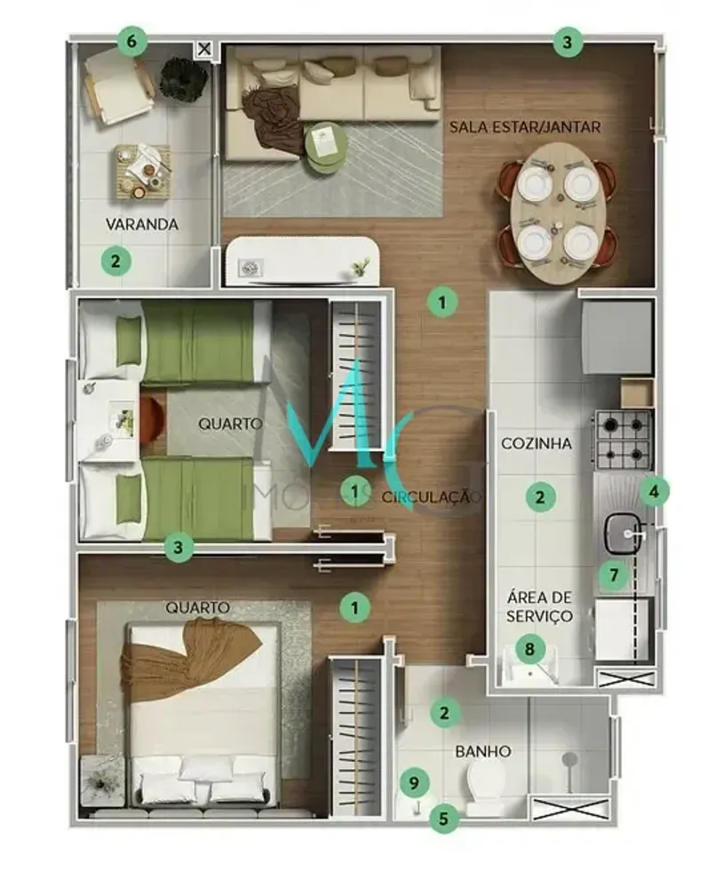 Apartamento, 2 quartos, 44 m² - Foto 13