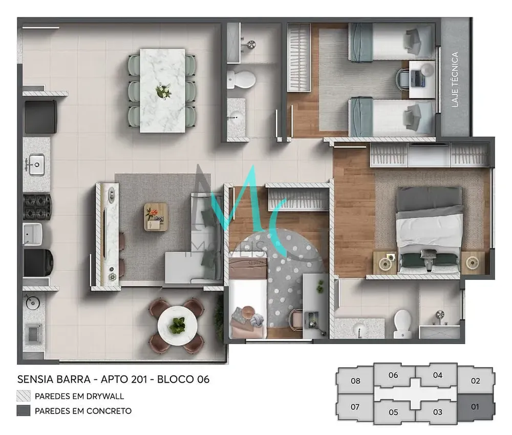 Apartamento, 3 quartos, 66 m² - Foto 48