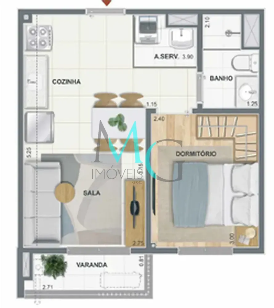 Apartamento, 2 quartos, 39 m² - Foto 29