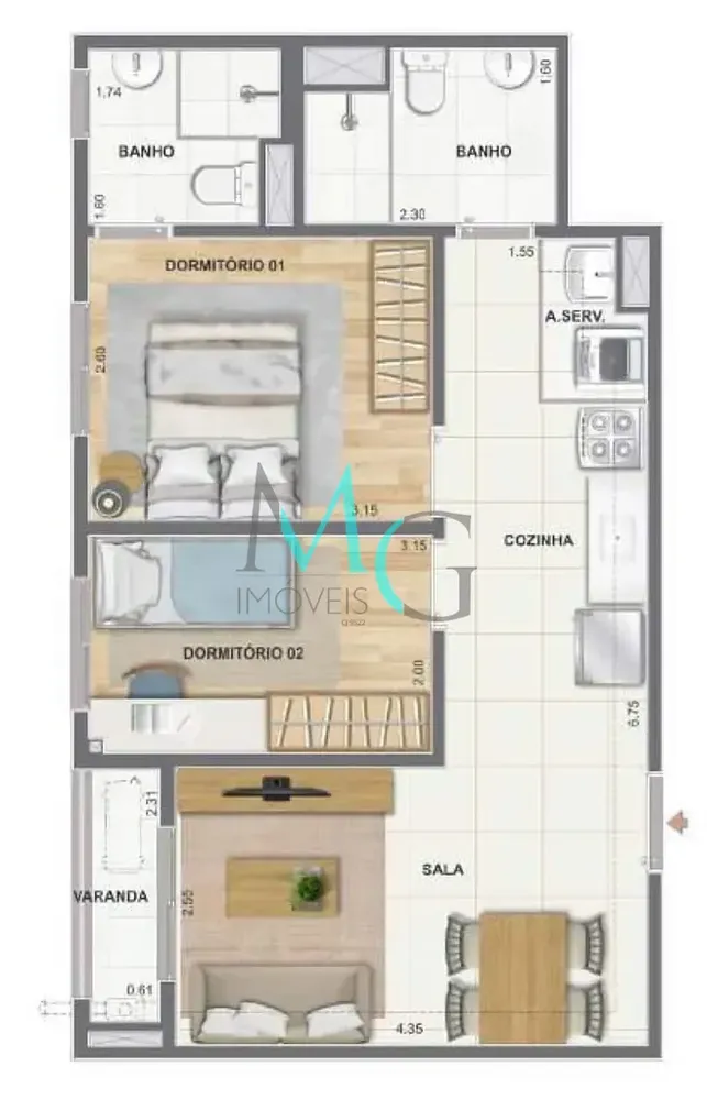 Apartamento, 1 quarto, 31 m² - Foto 28