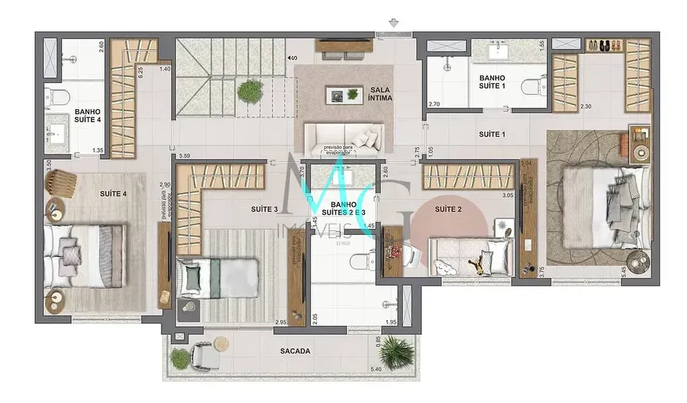 Apartamento, 3 quartos, 95 m² - Foto 59