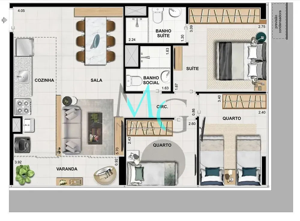 Apartamento, 3 quartos, 66 m² - Foto 32