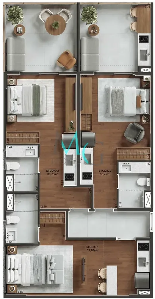 Apartamento, 1 quarto, 77 m² - Foto 54