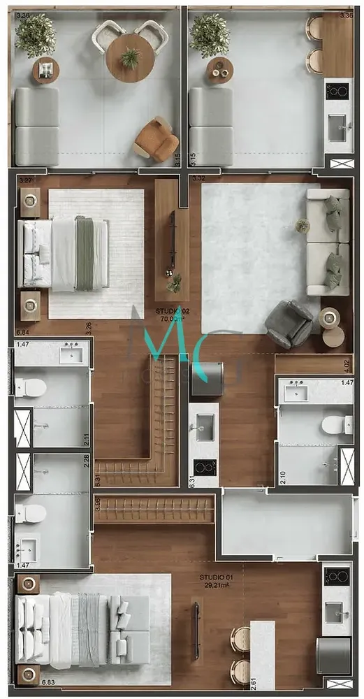 Apartamento, 1 quarto, 77 m² - Foto 14
