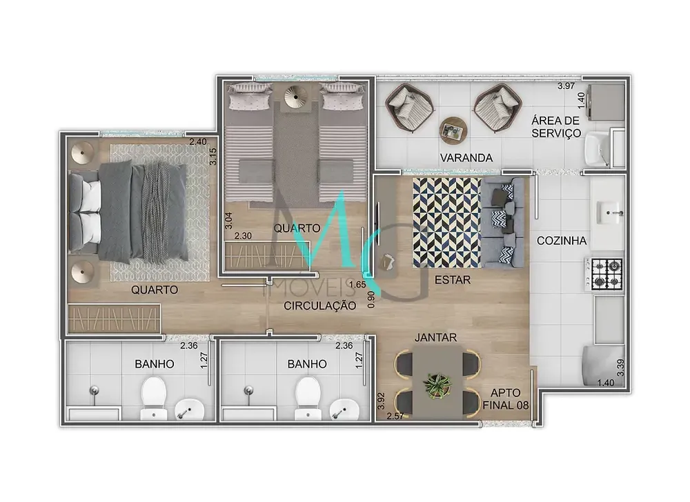 Apartamento, 2 quartos, 47 m² - Foto 26