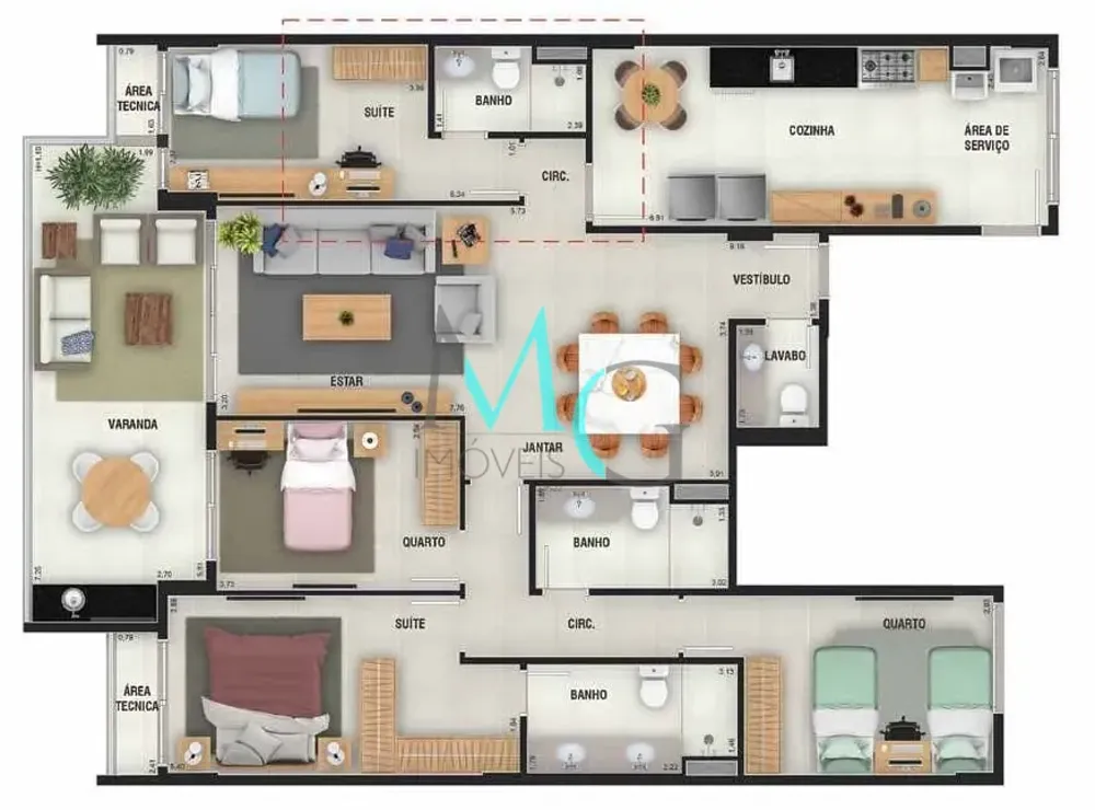 Cobertura, 4 quartos, 271 m² - Foto 1
