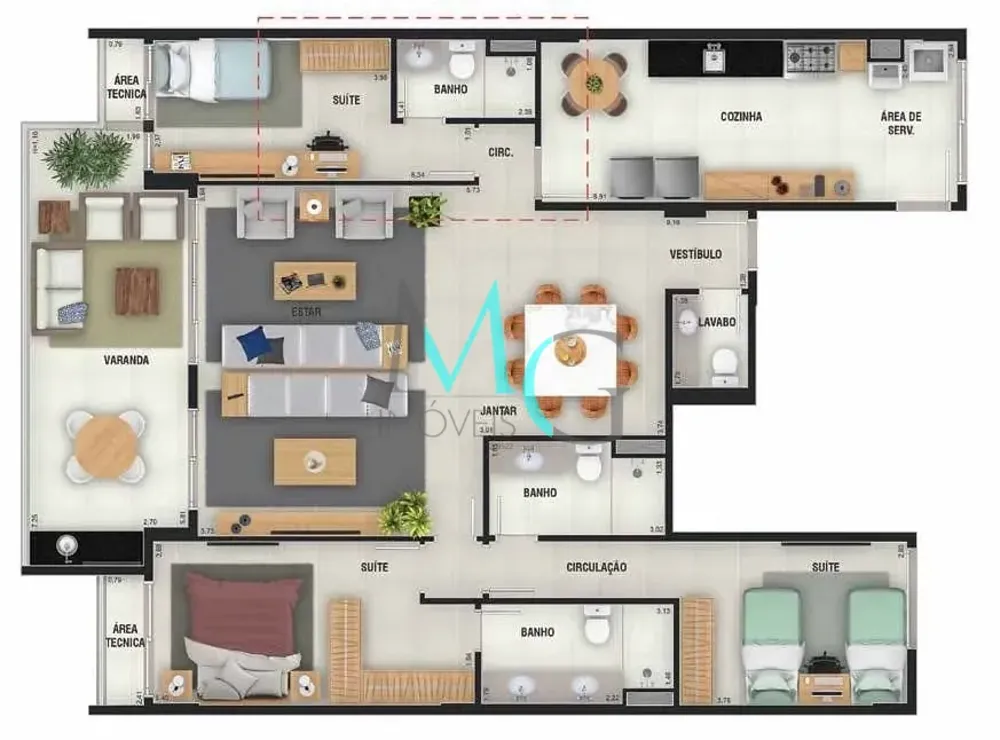 Cobertura, 4 quartos, 271 m² - Foto 15