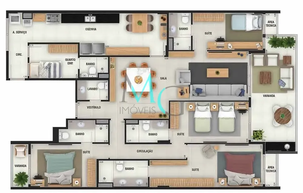 Cobertura, 4 quartos, 271 m² - Foto 18