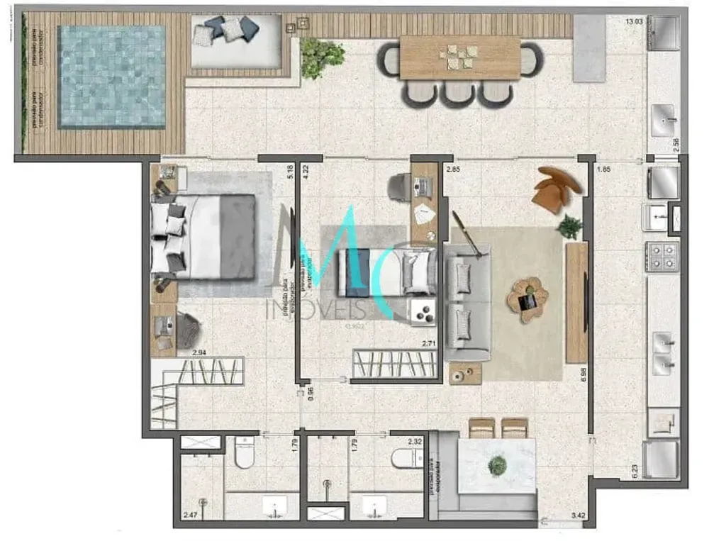 Apartamento, 3 quartos, 96 m² - Foto 34