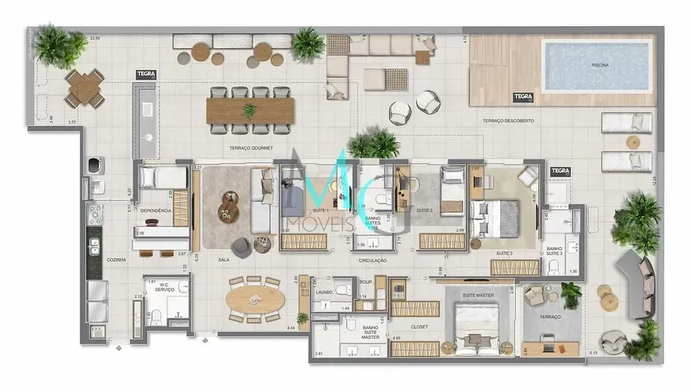 Apartamento, 4 quartos, 170 m² - Foto 88