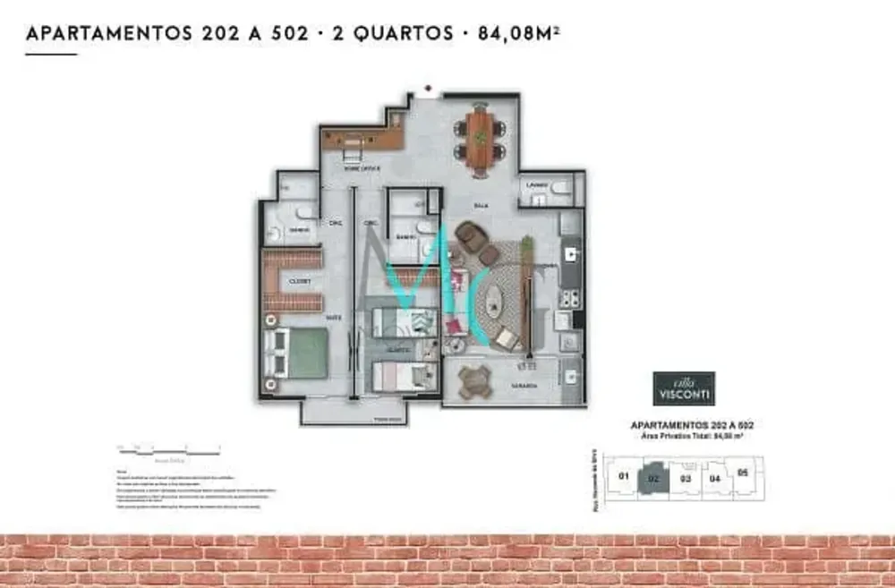 Apartamento, 2 quartos, 84 m² - Foto 8