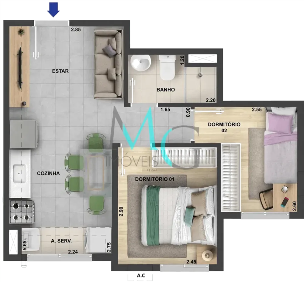 Apartamento, 1 quarto, 80 m² - Foto 14