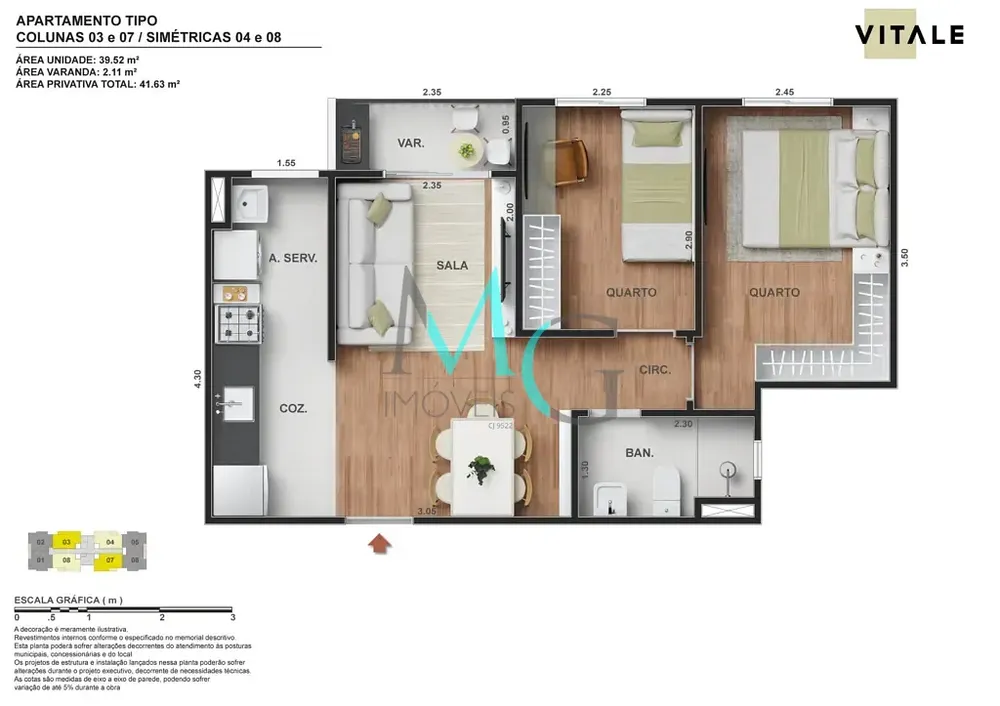 Apartamento, 2 quartos, 41 m² - Foto 9