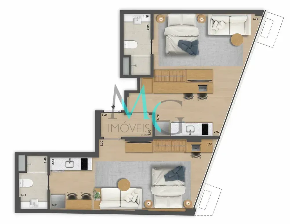 Cobertura, 1 quarto, 80 m² - Foto 23