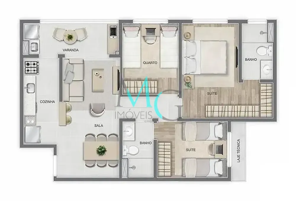 Apartamento, 3 quartos, 68 m² - Foto 43