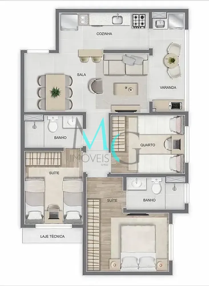 Apartamento, 3 quartos, 68 m² - Foto 42