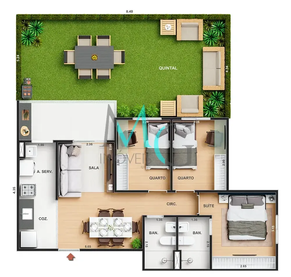 Apartamento, 1 quarto, 34 m² - Foto 53