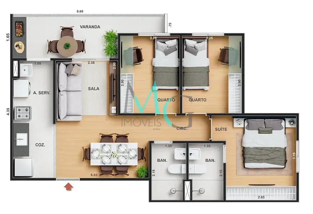 Apartamento, 1 quarto, 34 m² - Foto 45