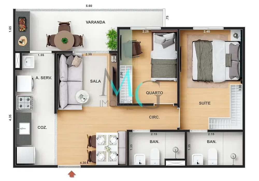 Apartamento, 1 quarto, 34 m² - Foto 41