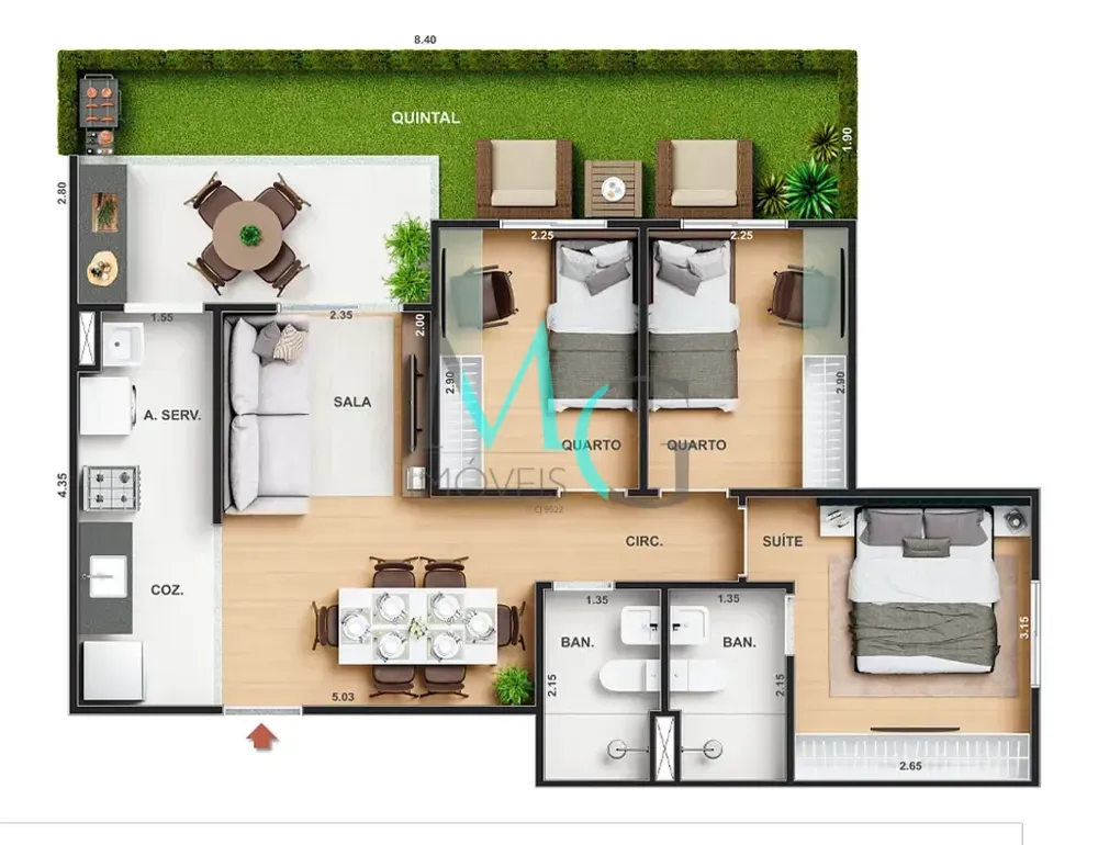 Apartamento, 1 quarto, 34 m² - Foto 49